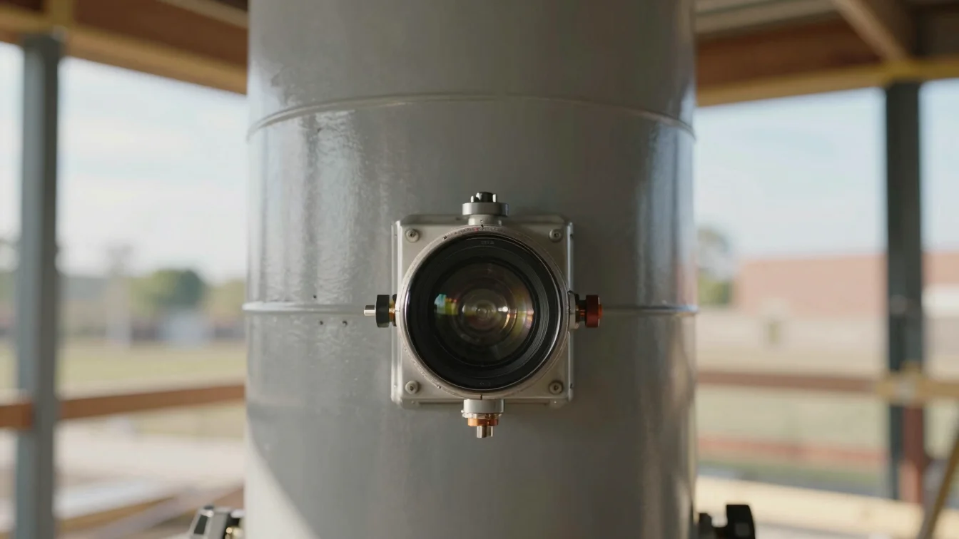Documentary close-up of a furnace and gas heating equipment during installation, honest work-light, 35mm lens